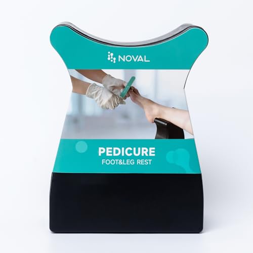 NOVAL Pedicure Foot Rest Stand, Portable Leg Support for Salon and Home Use, Black