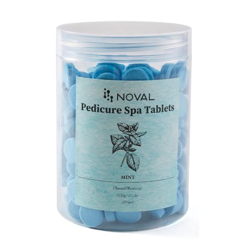 NOVAL Mint Pedicure Spa Tablets, 500g – Fast-Dissolving Foot Soak for Refreshing, Moisturizing & Cleansing Care
